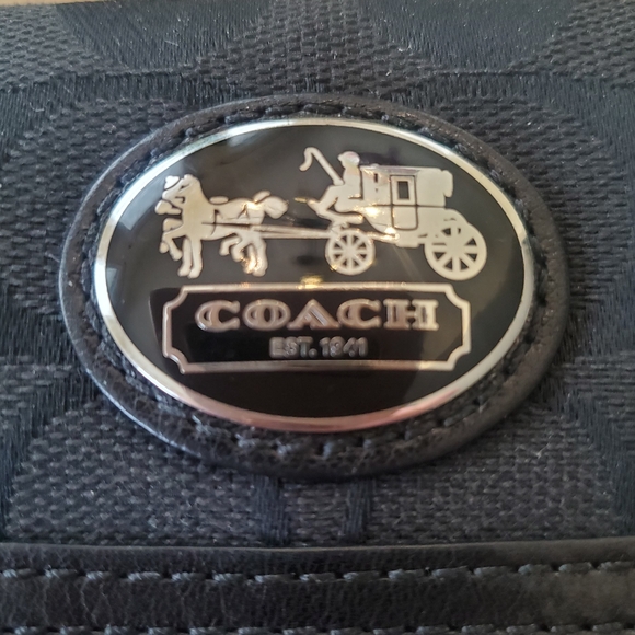 COACH Signature Canvas & Leather Wallet - Picture 2 of 6